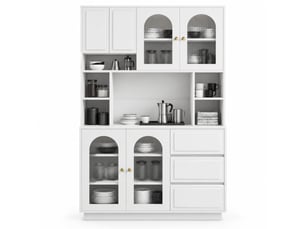 Buffet 8 porte(s) 3 tiroir(s) STILVORA - 106 cm coloris blanc