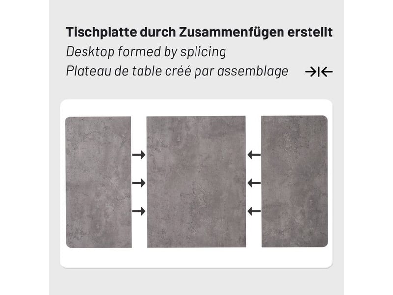  Table à manger moderne 140x80cm - plateau marbre gris mdf - pieds métal adjustables - pour 6 personnes - idéale salonsalle à manger 140x80x75cm - Conforama C