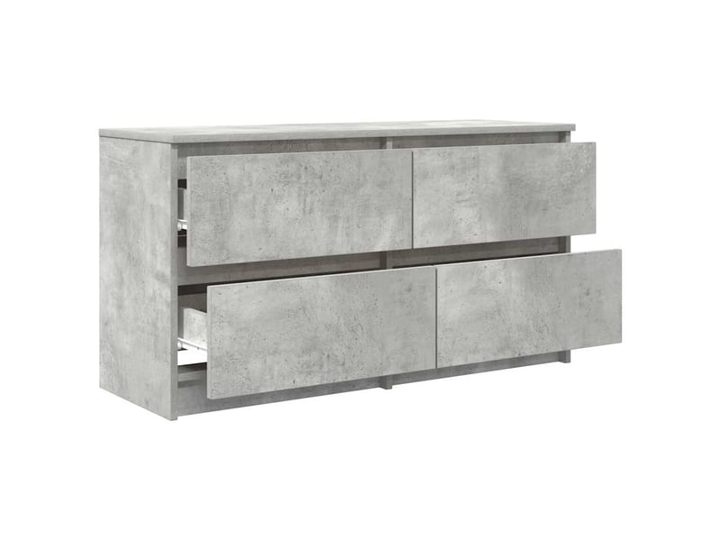  Meuble tv - banc tv - meuble de rangement gris béton 100x35x54 cm bois d'ingénierie  - Conforama E