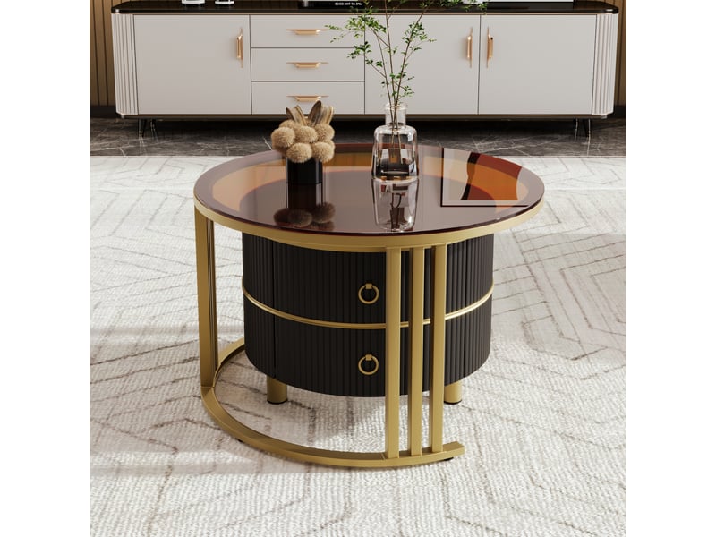 Table basse 70x70x45 cm coloris marron OR3203890GNS - Conforama D