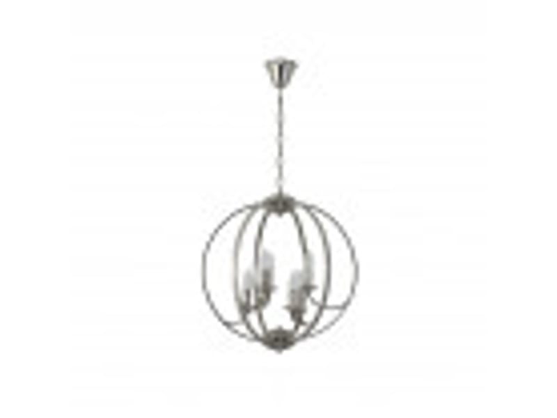 Fabrilamp narciso, suspension classique, 6xe14, nickel, 70-102 x 51 x 51 cm 151396003 - Conforama B