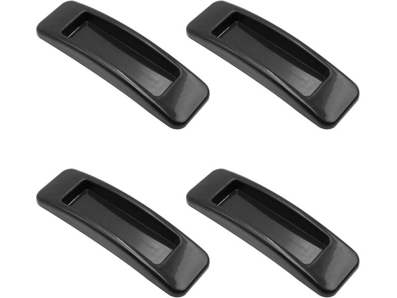  Poignées en plastique auto-adhésives pour portes coulissantes et fenêtres, avec fixation par colle, couleur noire.  - Conforama A