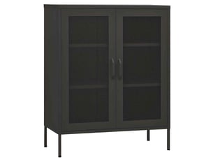 Armoire de rangement, rangement bureau anthracite 80x35x101,5 cm acier shl7339