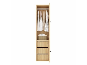 Armoire WELLTIN coloris bois clair largeur 45 cm