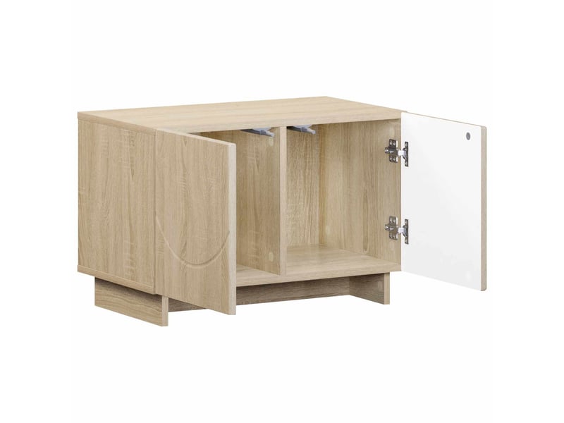  Meuble tv moderne, banc tv 60x34.5x40 cm chêne sonoma bois d'ingénierie shl90315  - Conforama C