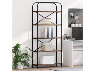 Étagère 5 niveaux, étagère de rangement 80 x 30 x 183 cm bois d'ingénierie shl2000