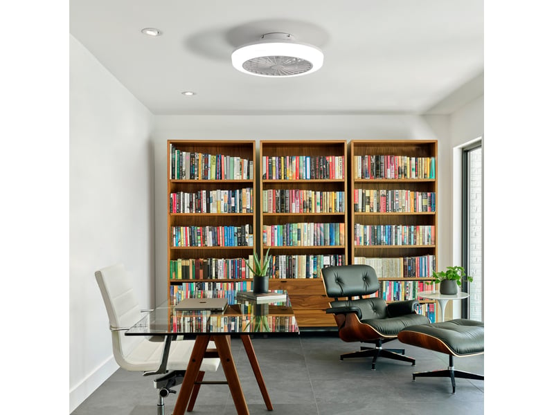  Ventilateur de plafond sans pales 46 cm avec lumière et télécommande homvra  - Conforama C