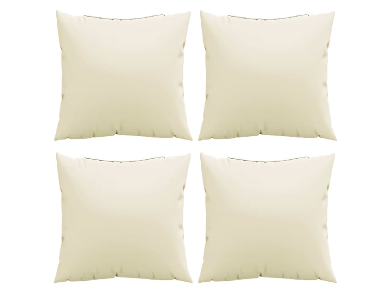  Lot de 4 coussins de canapé, coussins décoratifs crème 50x50 cm tissu cf59234  - Conforama D