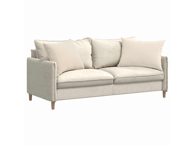  Lot de 2 coussins de canapé, coussins décoratifs tissu beige 70 x 50 cm cf58758  - Conforama C