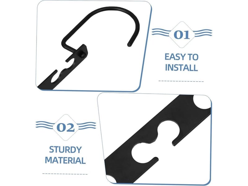  （6pcs）ensemble de 6 cintres en acier inoxydable peu encombrants, design vertical, idéal pour les dortoirs et les petites armoires, avec plusieurs crochets.  - Conforama B