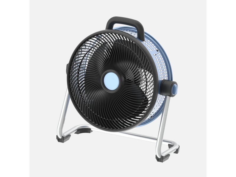  Ventilateur industriel fabrilamp corintio 100 w bleu noir 3 vitesses ø 50,5 cm orientable 261471008 - Conforama A