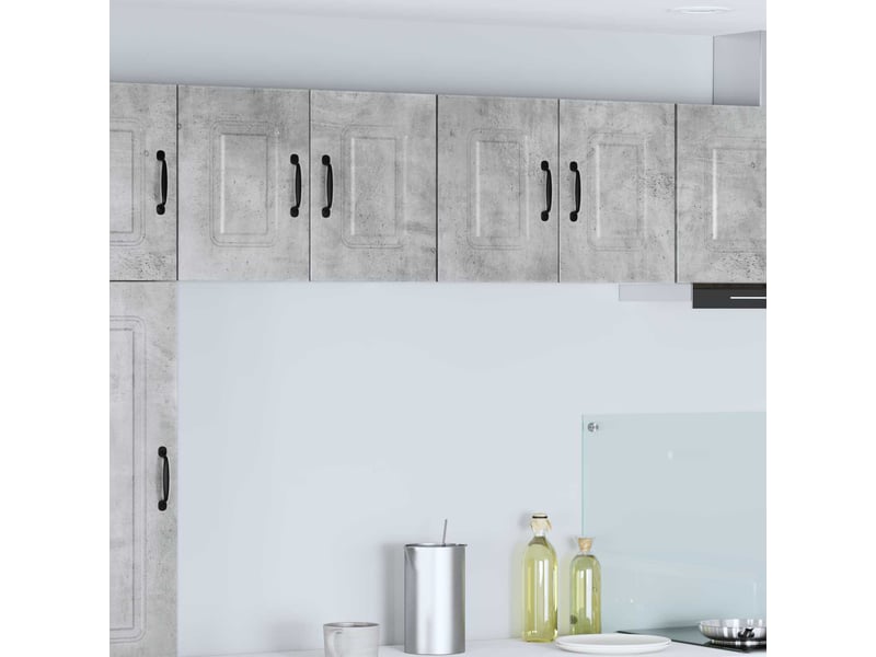  Meuble mural de cuisine | armoire de cuisine 2 pcs gris béton shl2077  - Conforama B