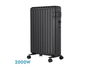 Radiateur à bain d'huile fabrilamp polonia 2000 w 9 éléments noir