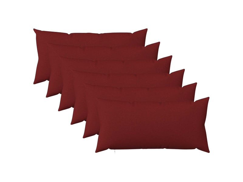 Lot de 6 housses de coussin heerlen bordeaux 40 x 80 cm tissu cf49605 - Conforama B
