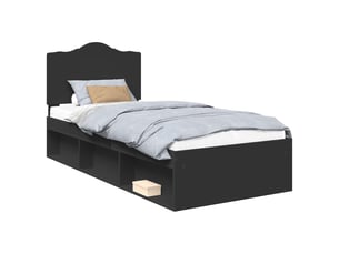 Lit simple 100x200 cm    coloris noir