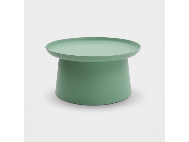  Table basse ronde 70 cm en polypropylène cres - vert foncé  - Conforama A