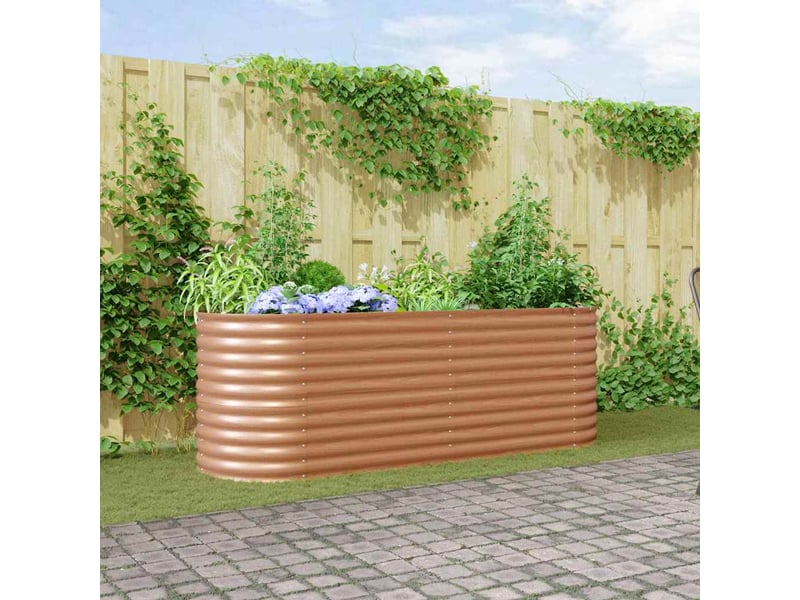  Jardinière - lit surélevé marron 240 x 80 x 81 cm acier  - Conforama B