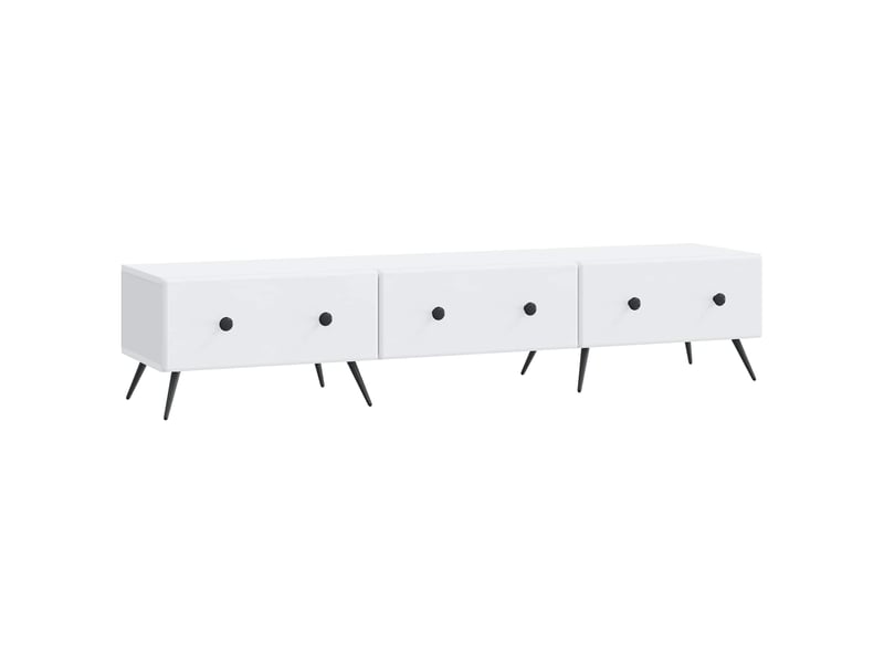  Meuble tv - banc tv - meuble de rangement blanc 147 x 34,5 x 30 cm bois d'ingénierie  - Conforama A
