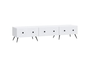Meuble tv coloris blanc 147 cm <strong></strong>  <strong></strong>