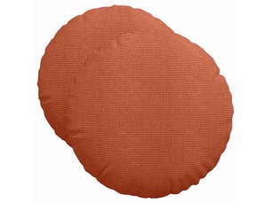 Lot de 2 coussins de siège, coussins décoratifs tissu en velours côtelé rouge orange cf59813