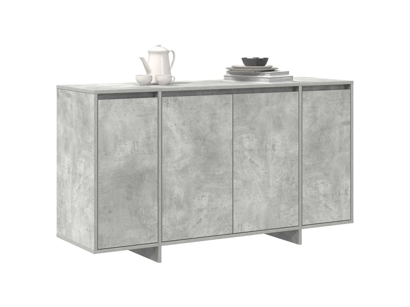 Buffet - bahut - meuble de rangement gris béton 135 x 41 x 75 cm bois d'ingénierie - Conforama C