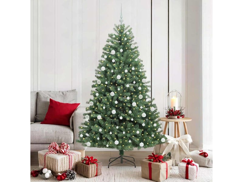  Sapin de noël artificiel, arbre de noël à branches articulées vert 180 cm shl7586  - Conforama B