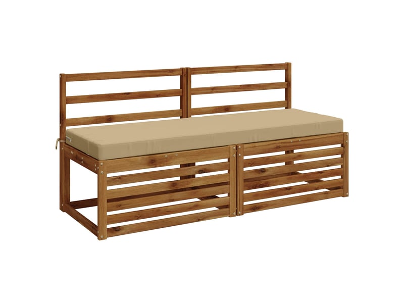 Lot de 2 coussins de banc, coussins d'assise soest 100 % polyester beige cf57002 - Conforama C