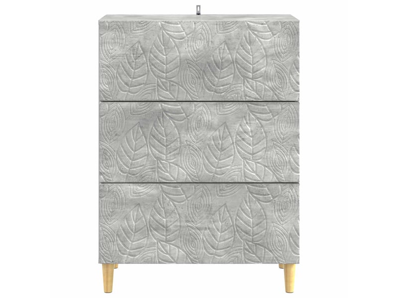  Armoire de rangement bureau, armoire à tiroirs gris béton 66 x 34,5 x 90 cm shl4015  - Conforama E