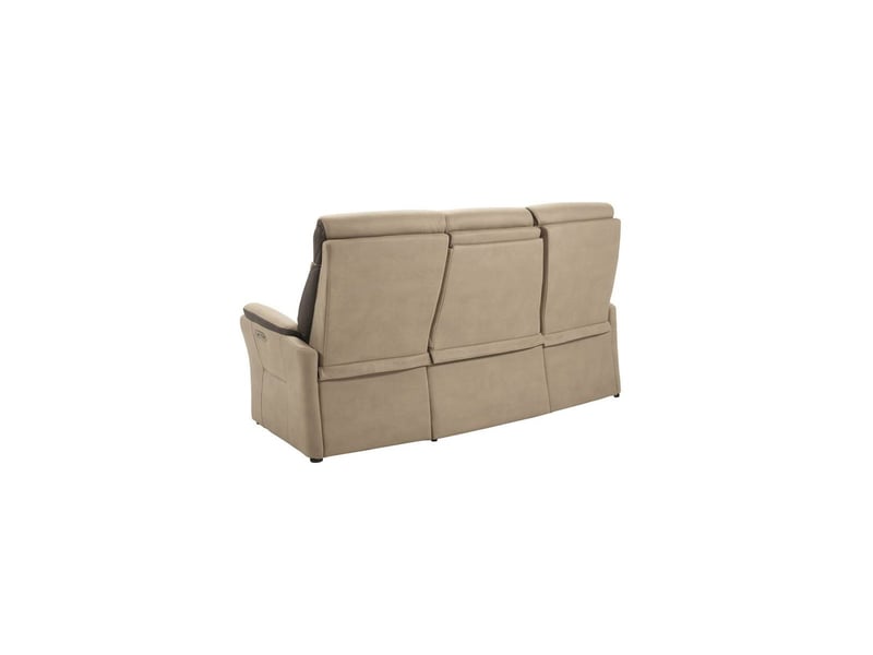  Canapé 3 places relax électrique new nobuck beige et gris foncé - odeon ODEON - Conforama D
