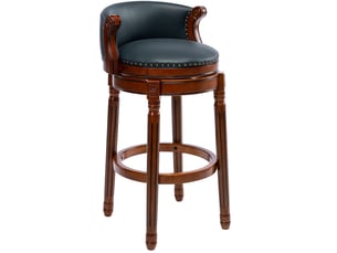 Tabouret de bar 54,8x54,8x96 cm pivotant 360° avec dossier bois bleu