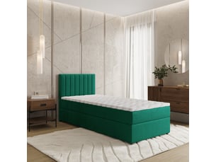 Lit avec rangement 100x200 cm <strong>MASSENO</strong> <strong></strong> coloris vert