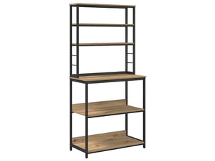 Étagère de rangement, étagère de cuisine 5 niveaux 80x40x168 cm bois d'ingénierie shl6840