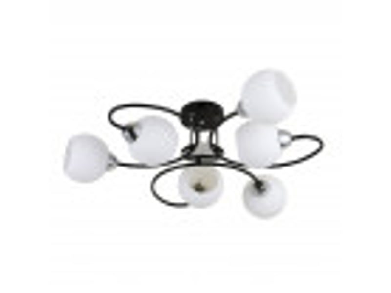  Fabrilamp fuji, lampe, moderne, 6 x e27, noirchromé, 21 x 65 x 65 cm 152256052 - Conforama B