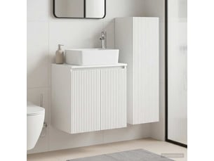 Ensemble de mobilier de salle de bain 2 pcs blanc shl3410