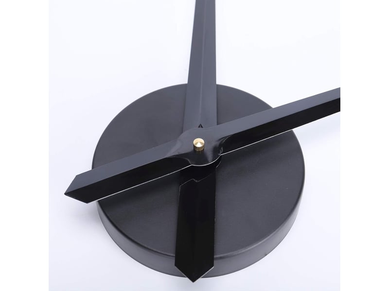  Grandes aiguilles d'horloge murale 3d – aiguilles silencieuses en acier inoxydable à monter soi-même – décoration de chambre – noir  - Conforama C