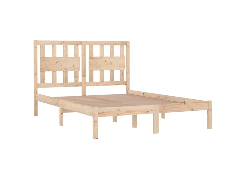  Lit double- lit adulte -  cadre de lit sans matelas bois de pin massif 160x200 cm  - Conforama C