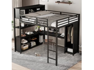 Sommier cadre à lattes 140x200 cm FLORAGRACE épaisseur 187 cm vendu avec sommier,sans matelas