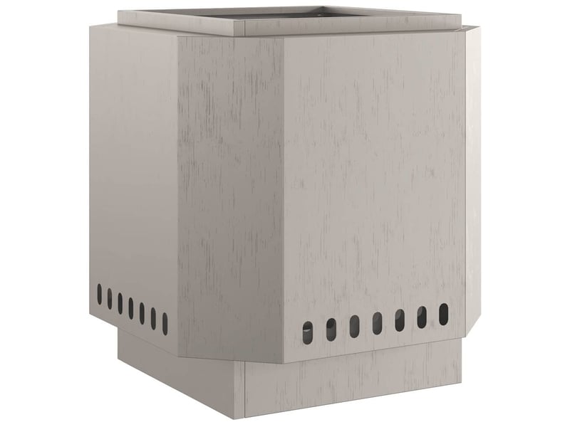  Brasero exterieur, foyer sans fumée rouillé 48x48x51 cm acier patiné shl93520  - Conforama E