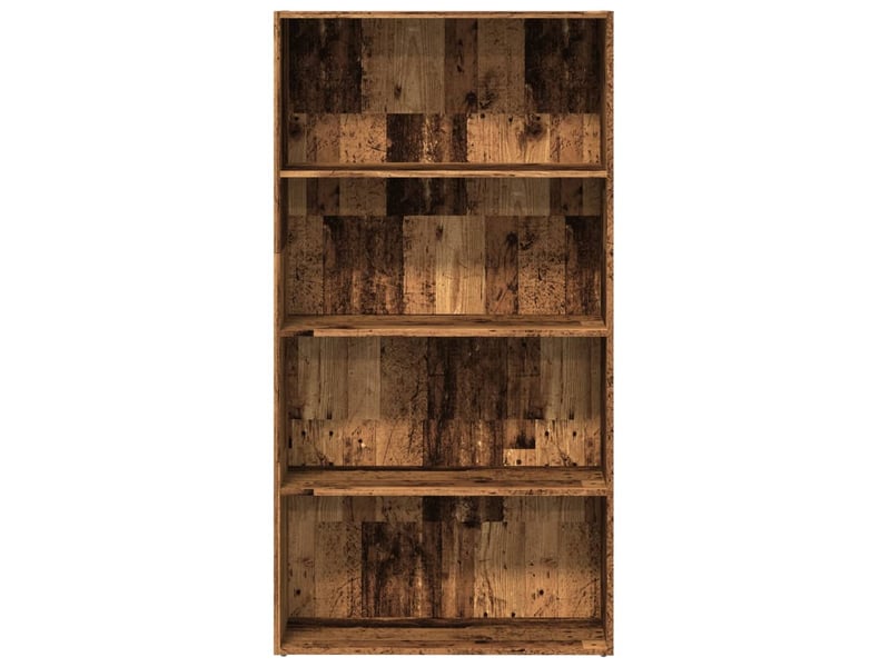  Bibliothèque, meuble de rangement salon vieux bois 80x30x152 cm bois d'ingénierie  - Conforama D