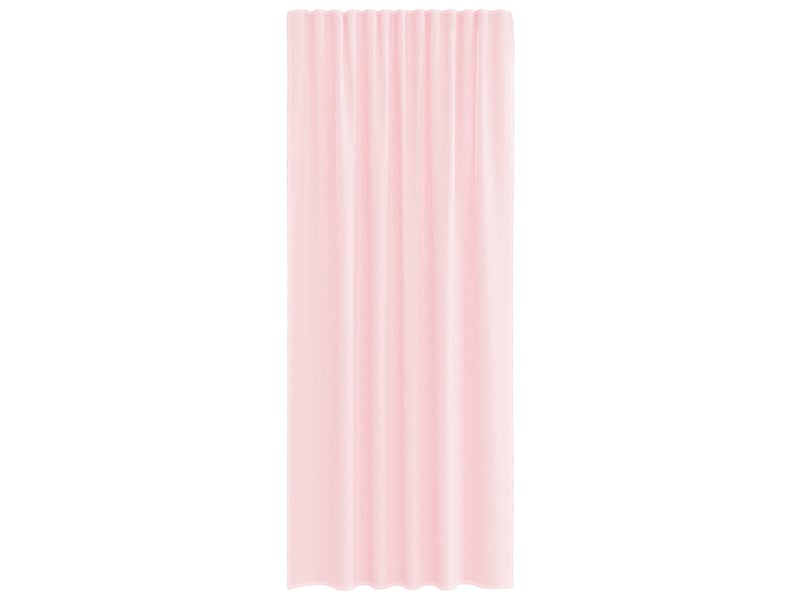  Lot de 2 rideaux en voile, voilages avec passe-tringles rose clair cf44485  - Conforama D