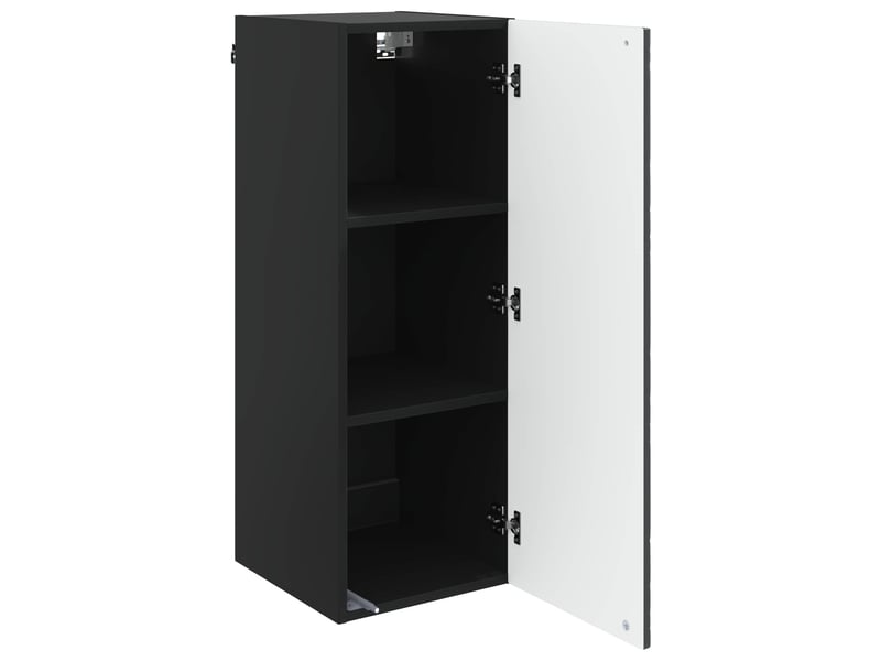 Armoire murale salon, meuble de rangement 33 x 34,5 x 90 cm bois d'ingénierie noir shl5722  - Conforama C
