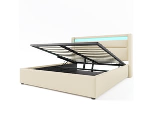 Lit coffre 160x200 cm VIVRYN coloris blanc