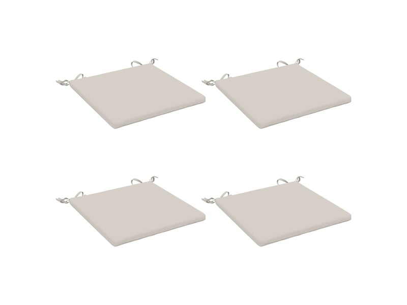  Lot de 4 coussins de siège, coussins d'assise soest 100 % polyester blanc cf60313  - Conforama A