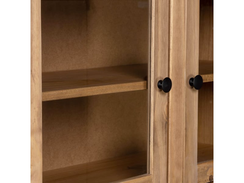  Buffet haut cuisine, meuble de rangement 93x40,5x180 cm pin gamme panama  - Conforama E
