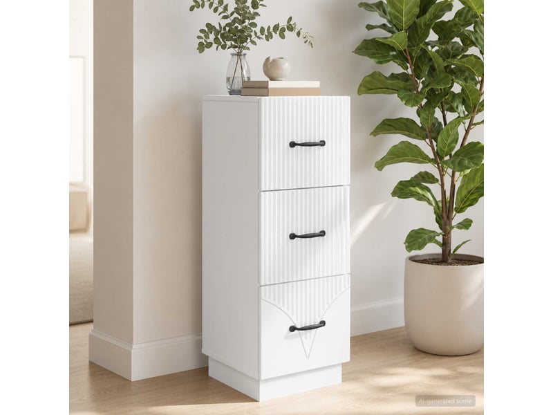 Armoire de rangement bureau, armoire à tiroirs 33 x 34.5 x 87 cm bois d'ingénierie shl2615 - Conforama D