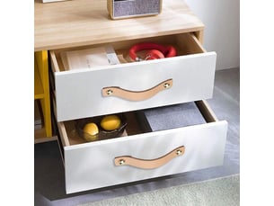 Lot de 4 tirateurs en cuir de 170 mm, poignées pour portes de cuisine, chambre à coucher et meubles avec 2 trous