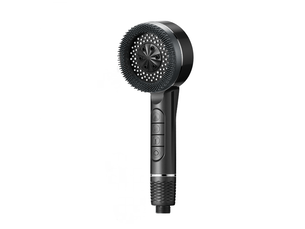 Pommeau de douche haute pression, pommeau de douche à économie d'eau avec flexible de 1,5 m, gris foncé