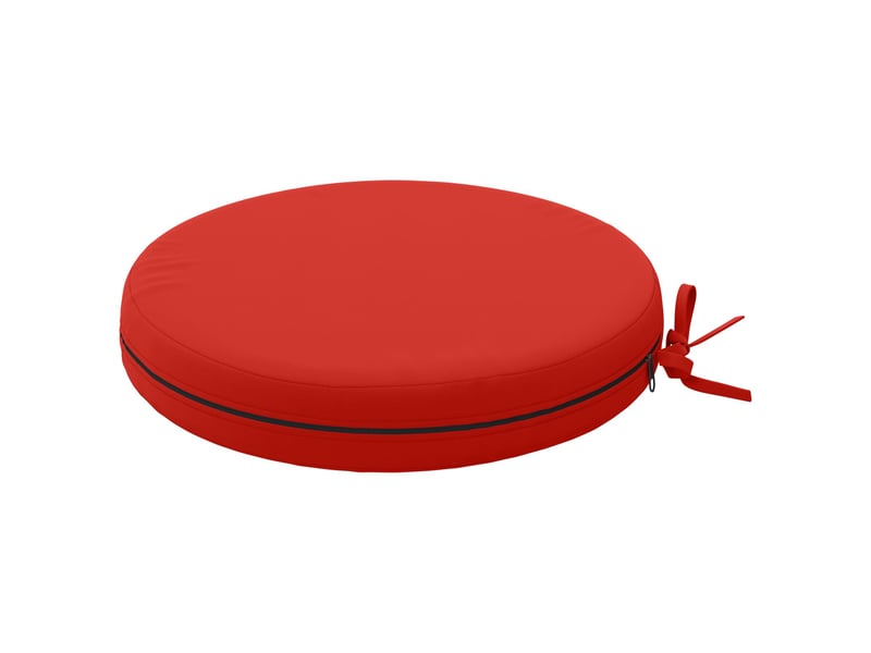 Lot de 4 coussins de siège, coussins d'assise soest 100 % polyester rouge cf60501 - Conforama D