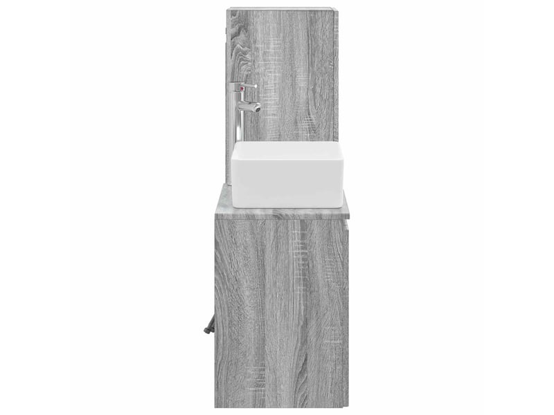 Ensemble de mobilier de salle de bain 2 pcs sonoma gris shl9218 - Conforama D
