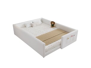 Lit simple 140x200 cm OKWISH   coloris blanc